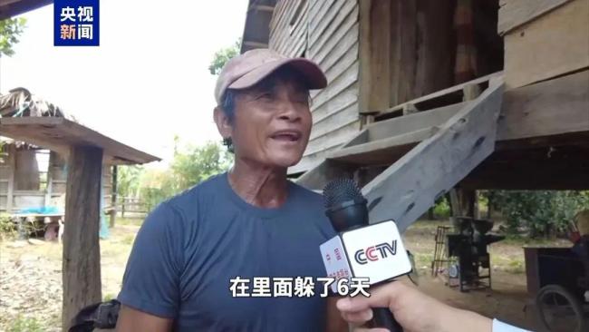 柬埔寨退伍军人在柬埔寨 - 泰国冲突中藏在运河