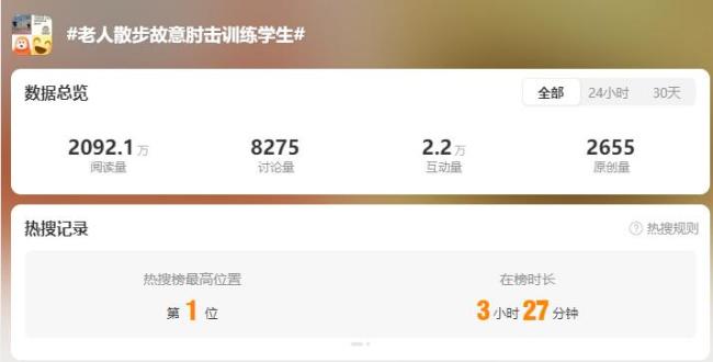 媒体评老人故意肘击跑步学生 倚老卖老引争议