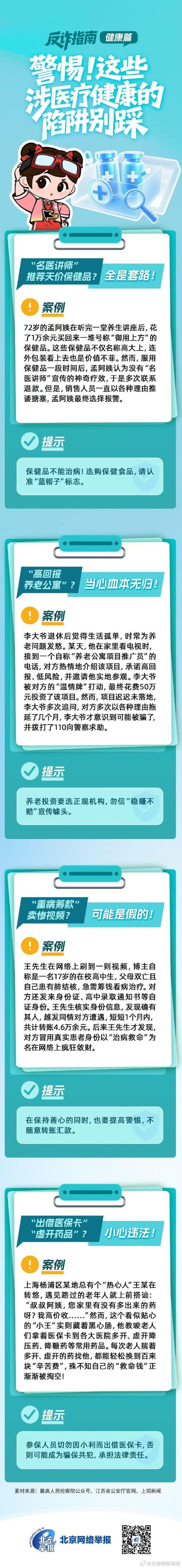 警惕医疗健康陷阱 远离常见骗局