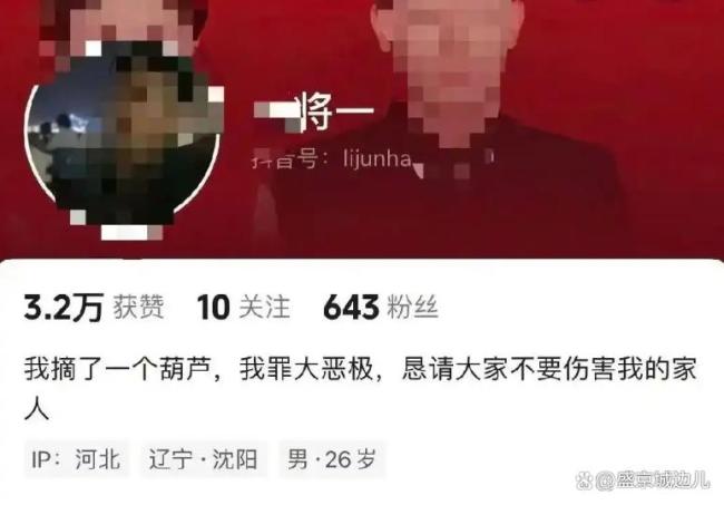 摘沈阳网红葫芦男子遭人肉波及酒店 私心引发网络热议