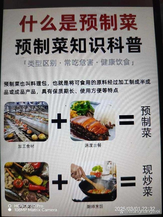 食品是预制业预制的衣服是现做的