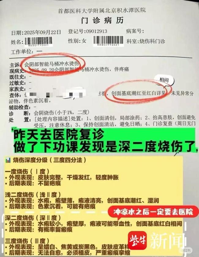 女子上厕所突然尖叫弹起！私密处二度烧伤！很多人家里都有 智能马桶故障惹祸