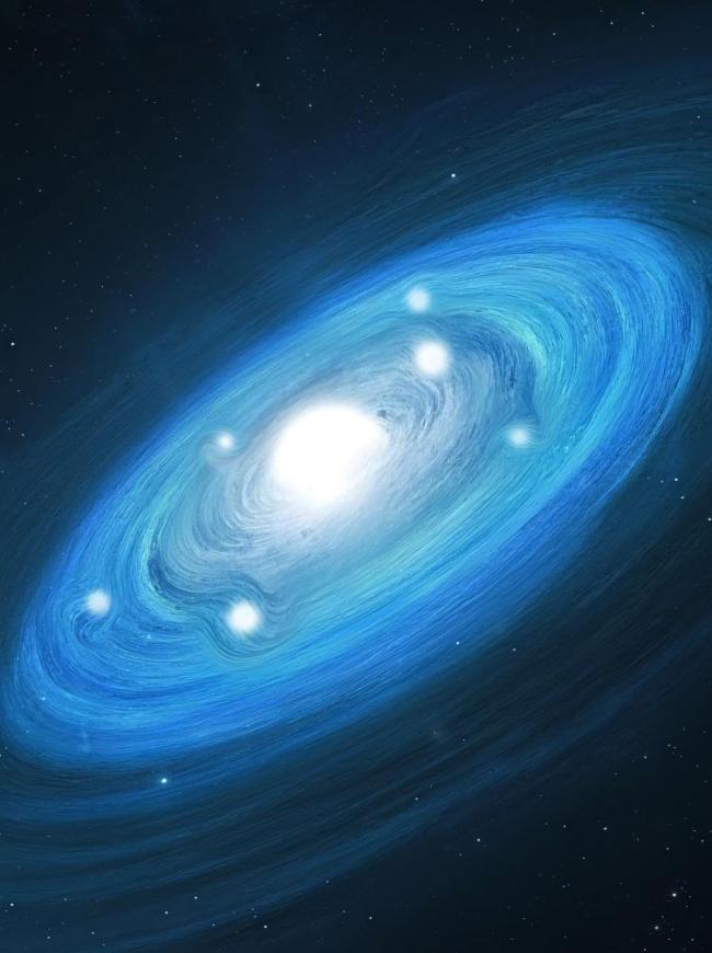 天文学家发现正在孕育的恒星七胞胎