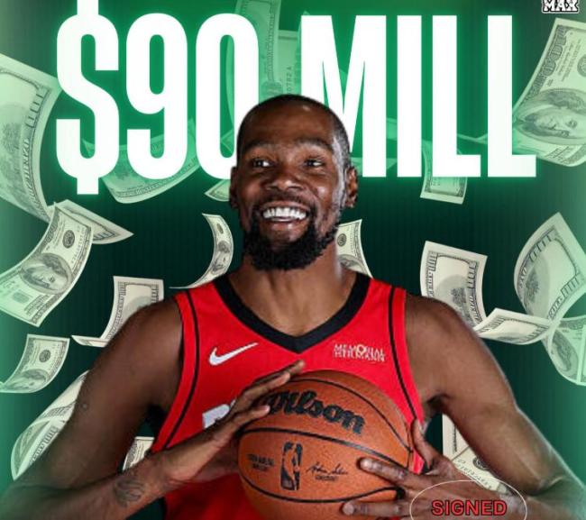 杜兰特降薪3000万引热议！火箭球迷称赞好样的：詹姆斯从未这样做