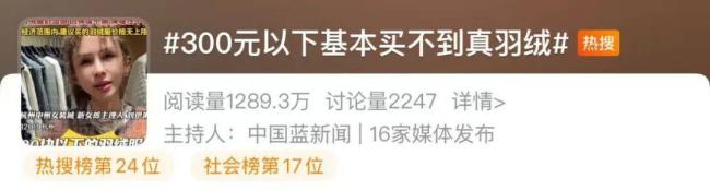 300元以下真的买不到真羽绒服吗