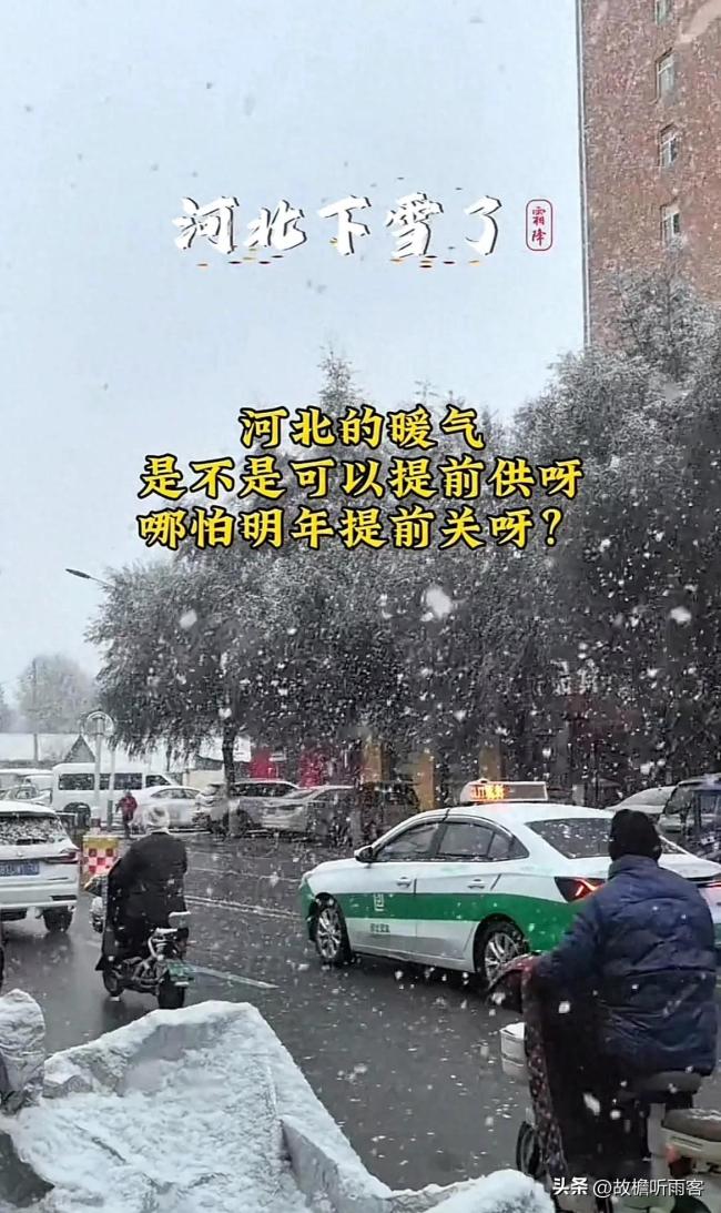 河北保定鵝毛大雪持續(xù)數(shù)小時(shí)