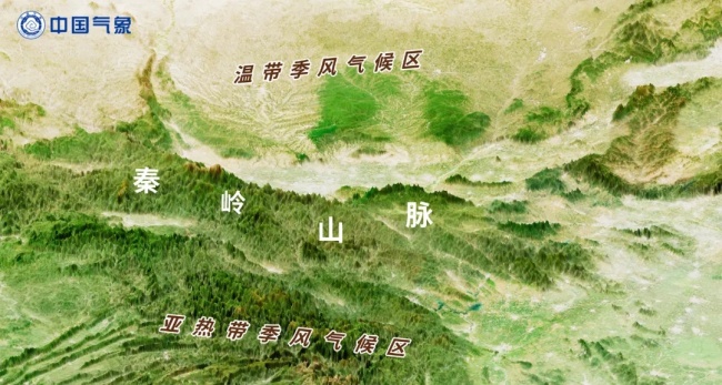 南北气候分界线具象化了 “一米之隔,两个季节”