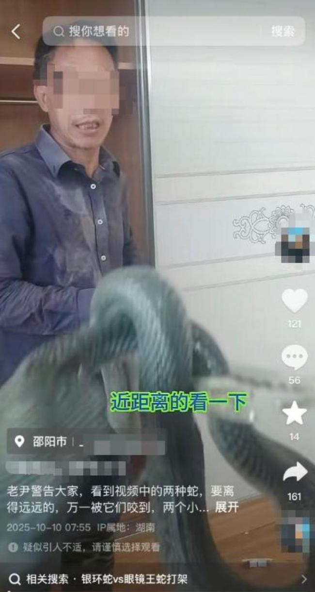抓銀環(huán)蛇被咬傷網(wǎng)紅大叔已回家 平安歸來引發(fā)關(guān)注