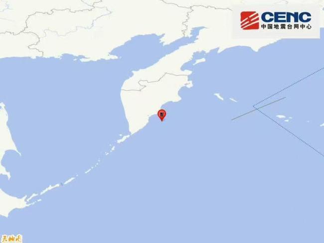 堪察加东岸远海发生5.7级地震 震源深度20公里