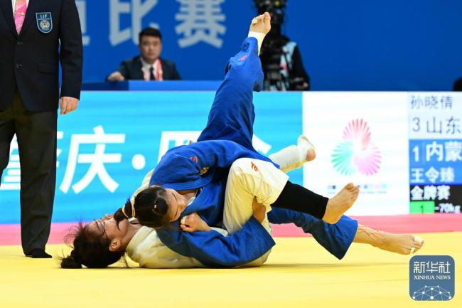 山东队柔道团体赛击败内蒙古队摘金 全运会夺冠时刻