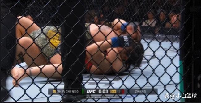 张伟丽舍甫琴科地面缠斗 子弹姐全面压制