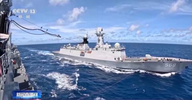 南海某海域 多型舰艇展开实战化训练 锤炼全时全域作战能力