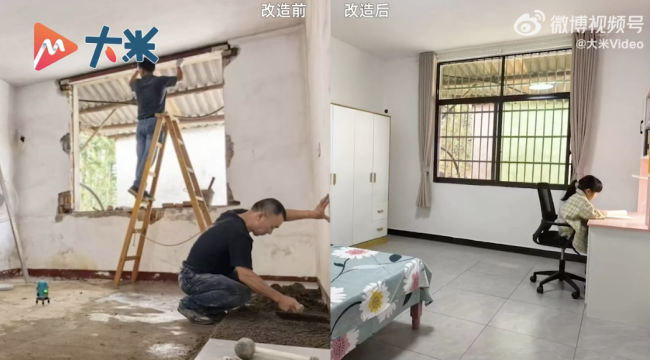 暗灯下读书的女孩有了专属房间 梦想书屋点亮希望