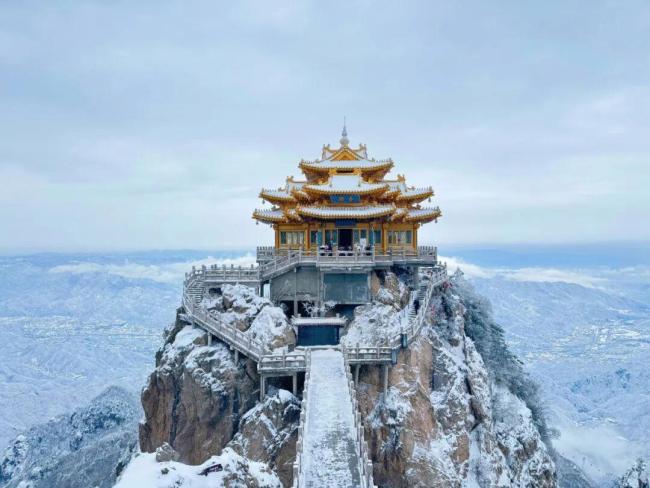 老君山下雪了 仙境承诺如约而至