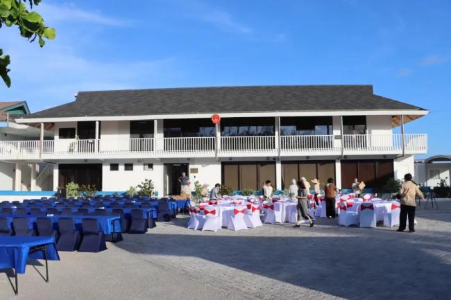 结束长期在集装箱房内办公,中国驻瑙鲁使馆新馆舍正式启用