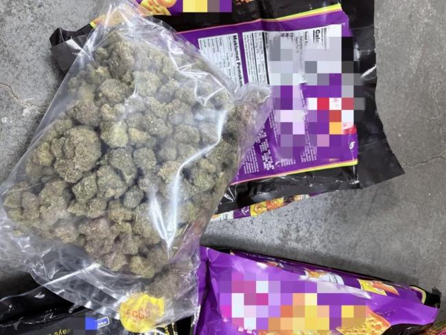 白云机场口岸查获毒品大麻超157千克 机检图像异常引发现场拦截