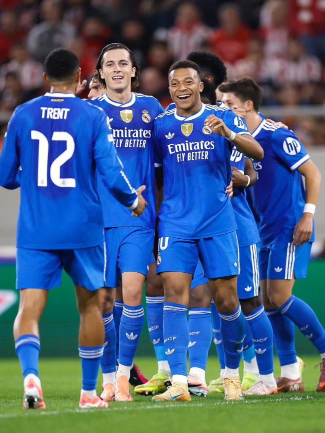 奧林匹亞科斯3比4皇馬 姆巴佩大四喜救主