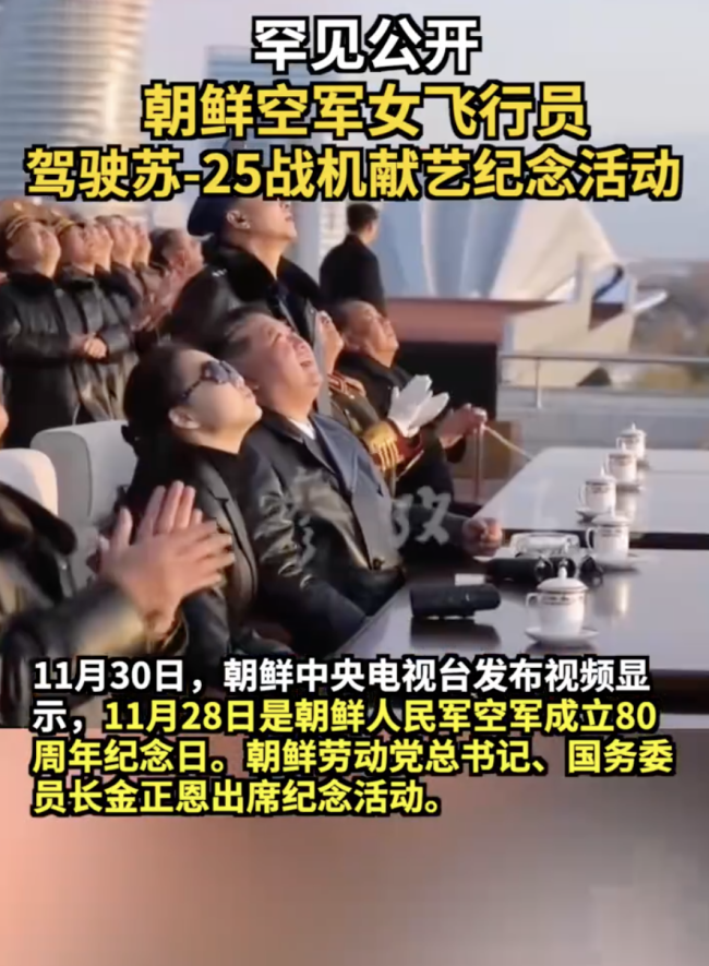 罕见公开 朝鲜女飞行员驾驶苏-25战机