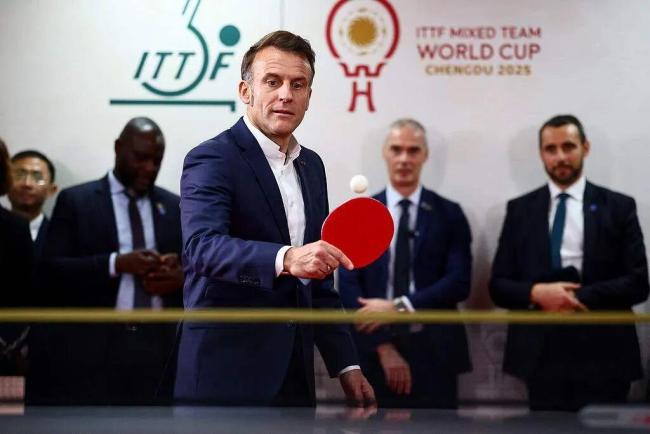 法新社镜头下的马克龙访问川大 熊猫“圆梦”见证中法情谊