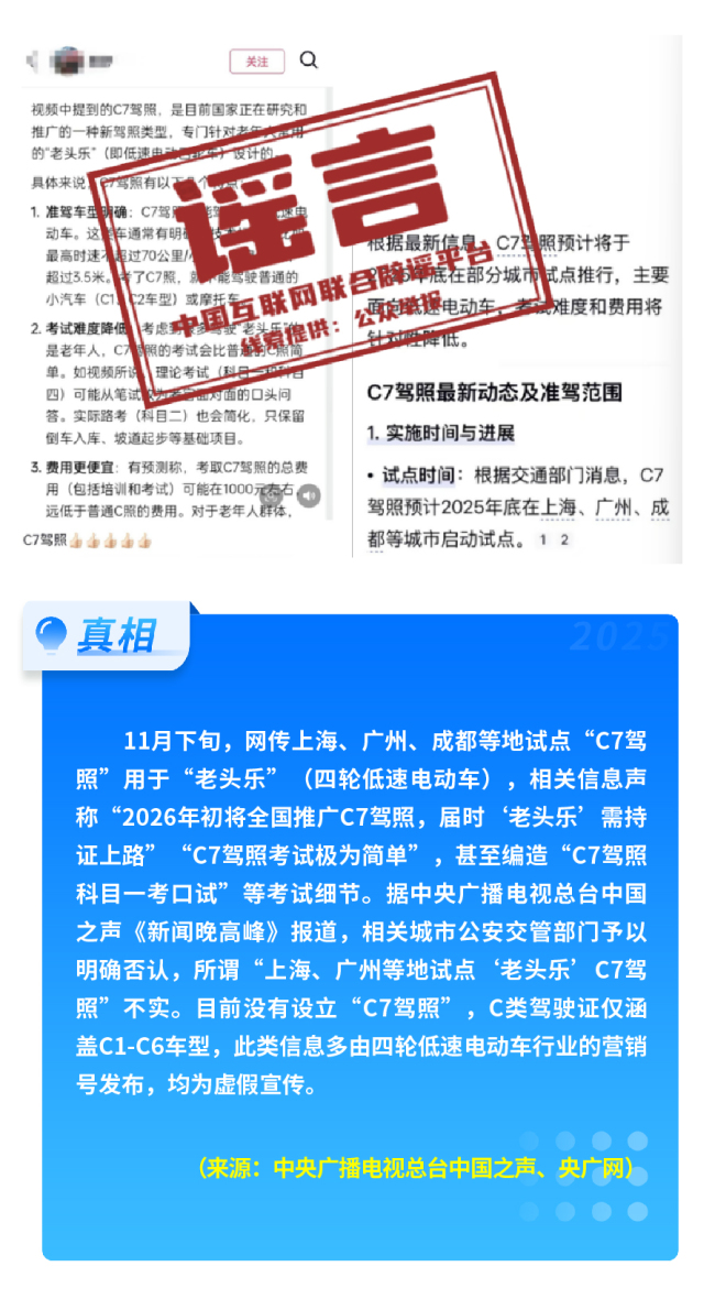 中國(guó)互聯(lián)網(wǎng)聯(lián)合辟謠平臺(tái)11月辟謠榜