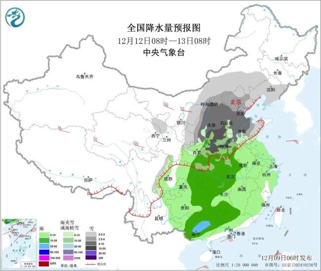 立冬以來最大規(guī)模雨雪天氣來襲 寒潮引發(fā)廣泛降雪