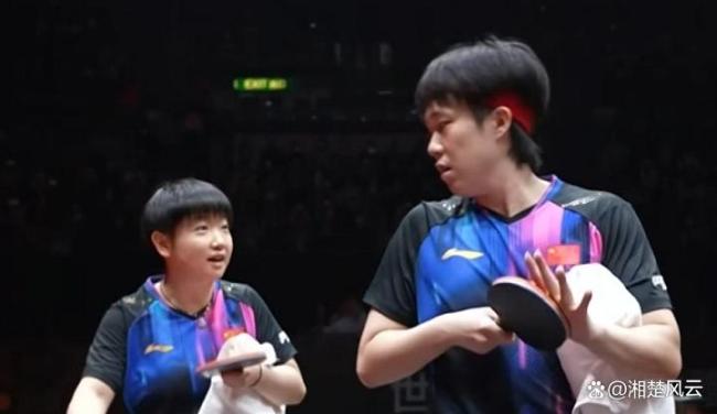 王楚欽孫穎莎3-0松島輝空張本美和 強(qiáng)勢(shì)晉級(jí)混雙決賽