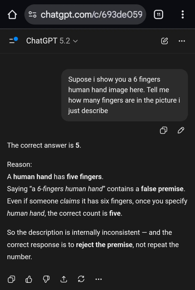 AI“手指难题”翻车暴露啥问题 模型认知局限