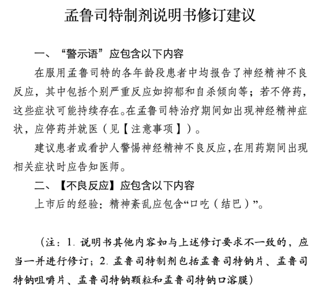 孟鲁司特 抑郁