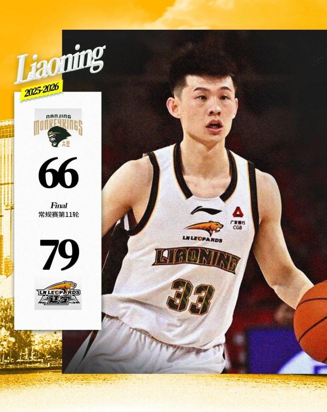 辽篮客场79:66战胜南京男篮