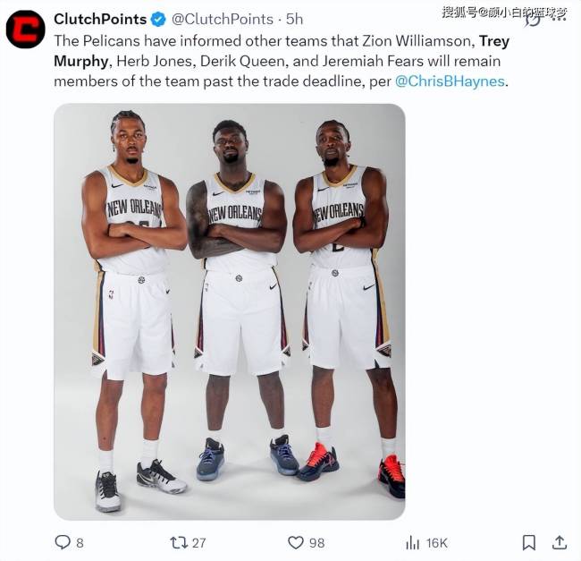 两战77+13三分！墨菲顶级3D属性令东说念主垂涎 鹈鹕新首脑能干赛场