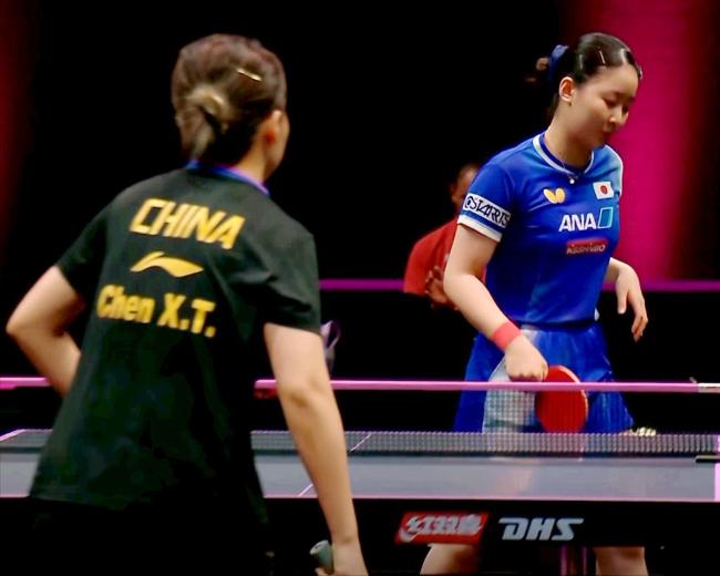 陈幸同4-3战胜张本美和晋级4强 逆转取胜显实力