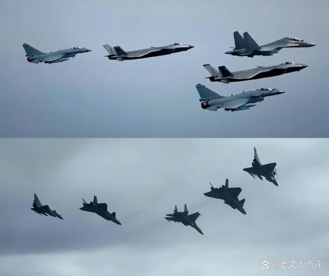 歼20歼16歼10同框看不够 空中三剑客的战术跃升