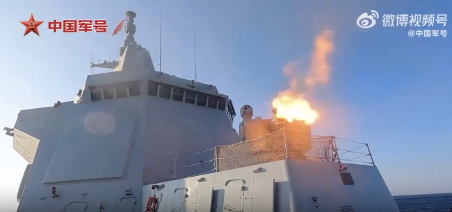 震撼原声！万吨大驱大连舰训练现场！