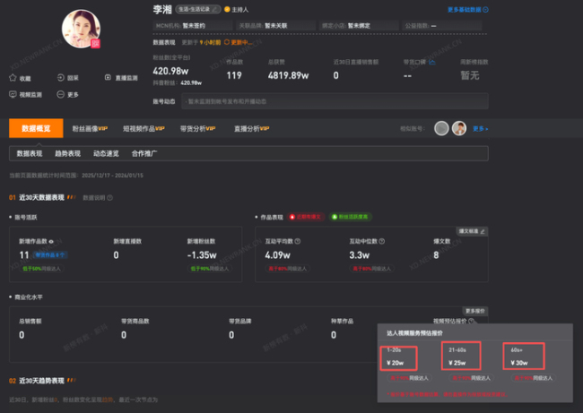 李湘1分钟告白报价30万 买卖价值依旧亮眼