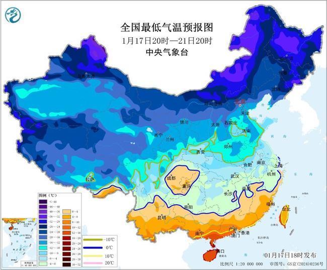 寒潮蓝色预警 黄淮、江淮等地降温可达16℃以上