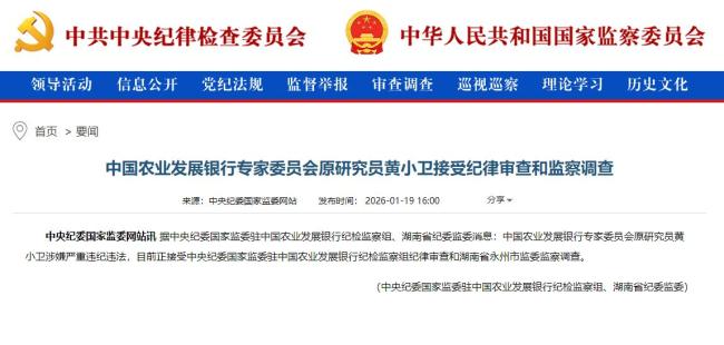 中国农业发展银行一干部被查