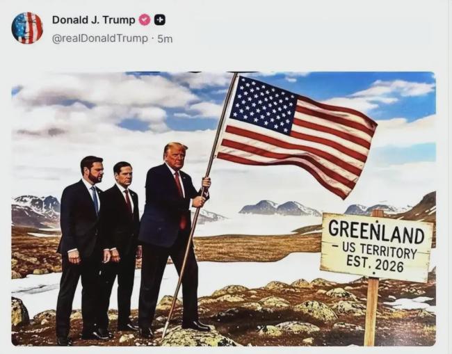 白宫晒特朗普在格陵兰岛牵企鹅照 引发网友科普热潮