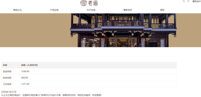 金饰克价暴涨之后两天连跌 金价大幅回调