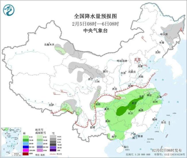 5日起冷空气横扫中东部 骤降16℃ 大范围雨雪随之而来