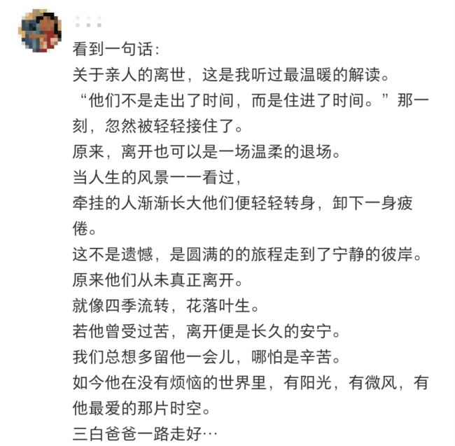 曾刷屏鸠合的“上海老爸”死一火 清朗人命临了旅程