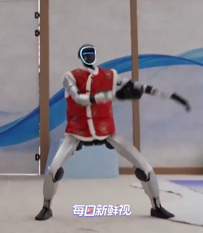 冬奥“中国之家”机器人穿红袄跳舞