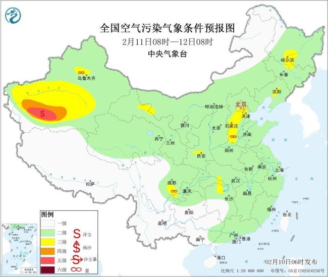 未来一周全国大部大气扩散条件较好 无大范围持续性霾天气
