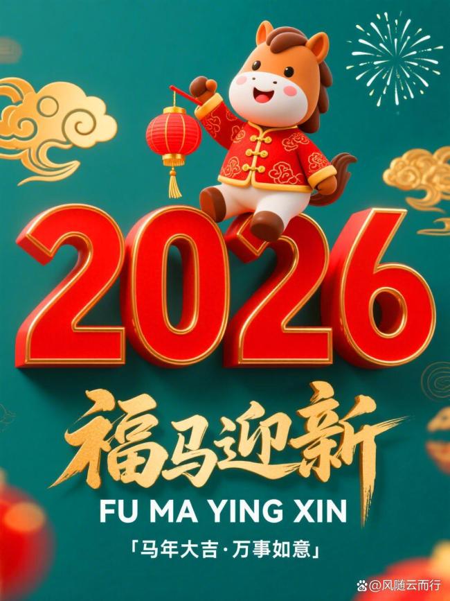 月朔迎春接福 马年跃马呈祥 骏业宏开舞长风