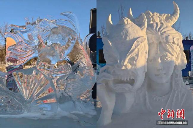 一座冰雕“看哭”好多网友 中式浪漫刻进冰雪中