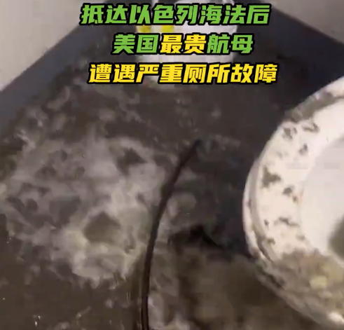 美国最贵航母刚到以色列就出故障 水手排队45分钟如厕