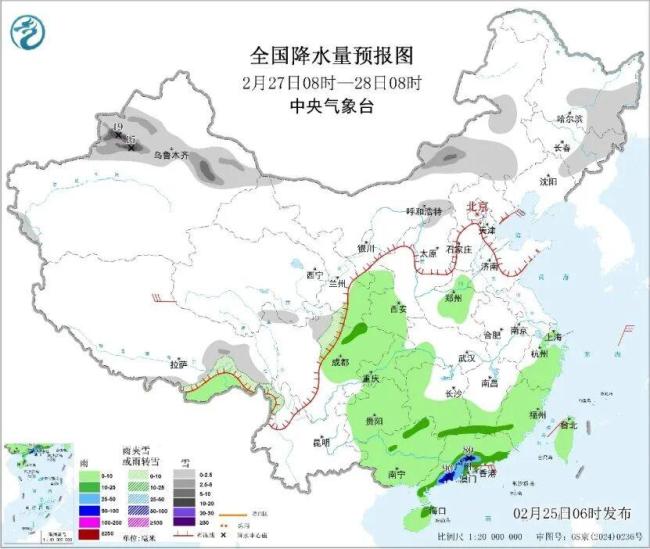 这些地方暴雨暴雪来袭 中东部再迎大范围降水