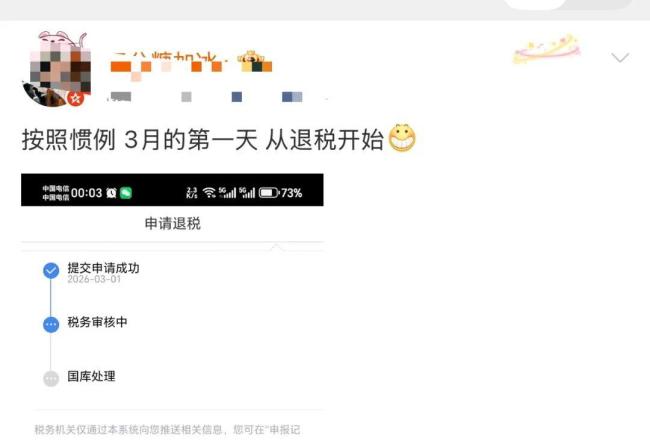 三月第一天 网友卡点退税 多退少补引发热议