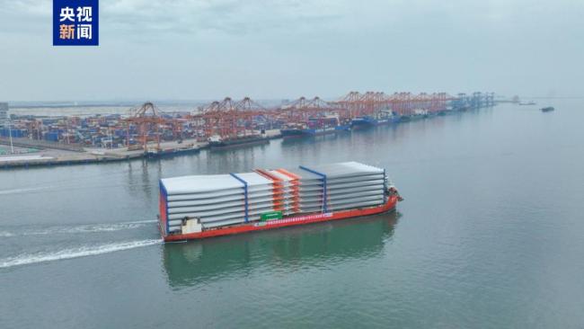 北部湾港钦州码头风电叶片装载量刷新国内纪录