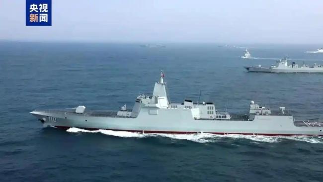 画面公开！两艘“万吨大驱”首次海训