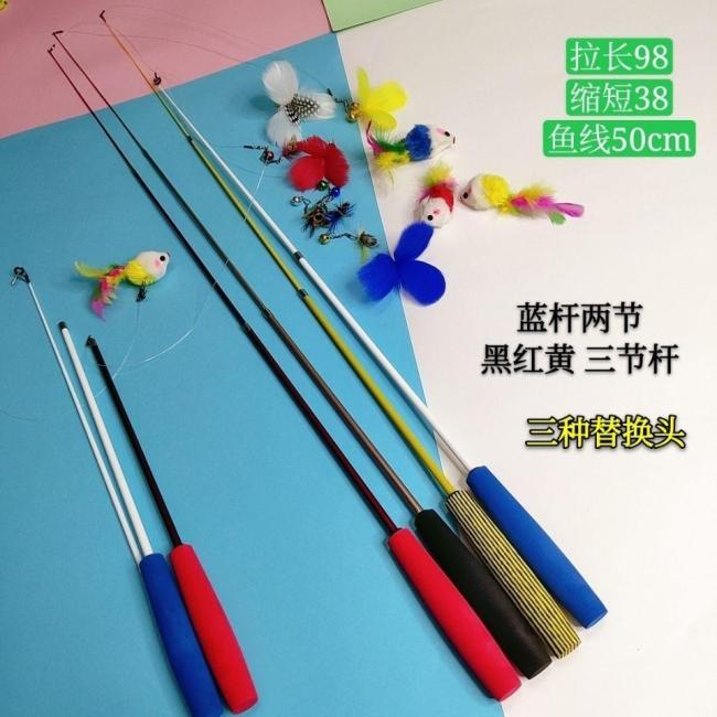 小猫第一次见这么大的逗猫棒 租房族互动新选择